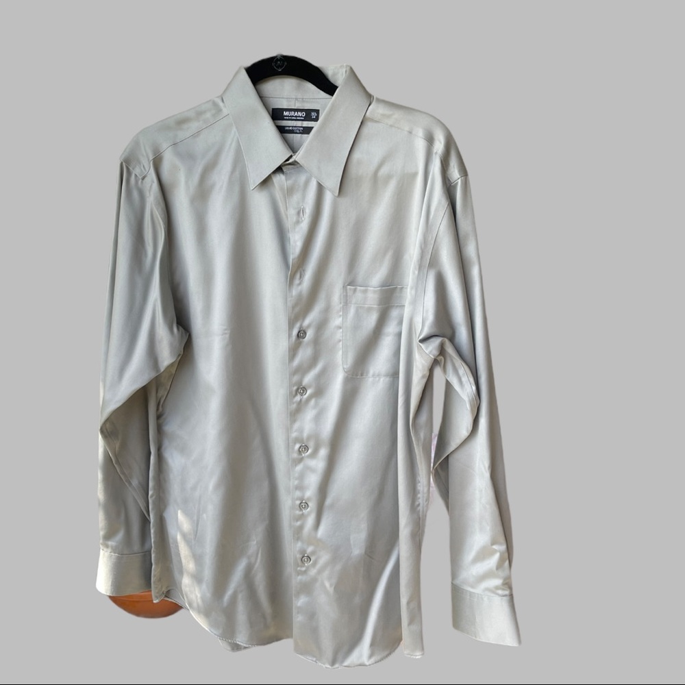 Murano men’s dress shirt. 16 1/2 34 long sleeve. Button down. Liquid cotton.